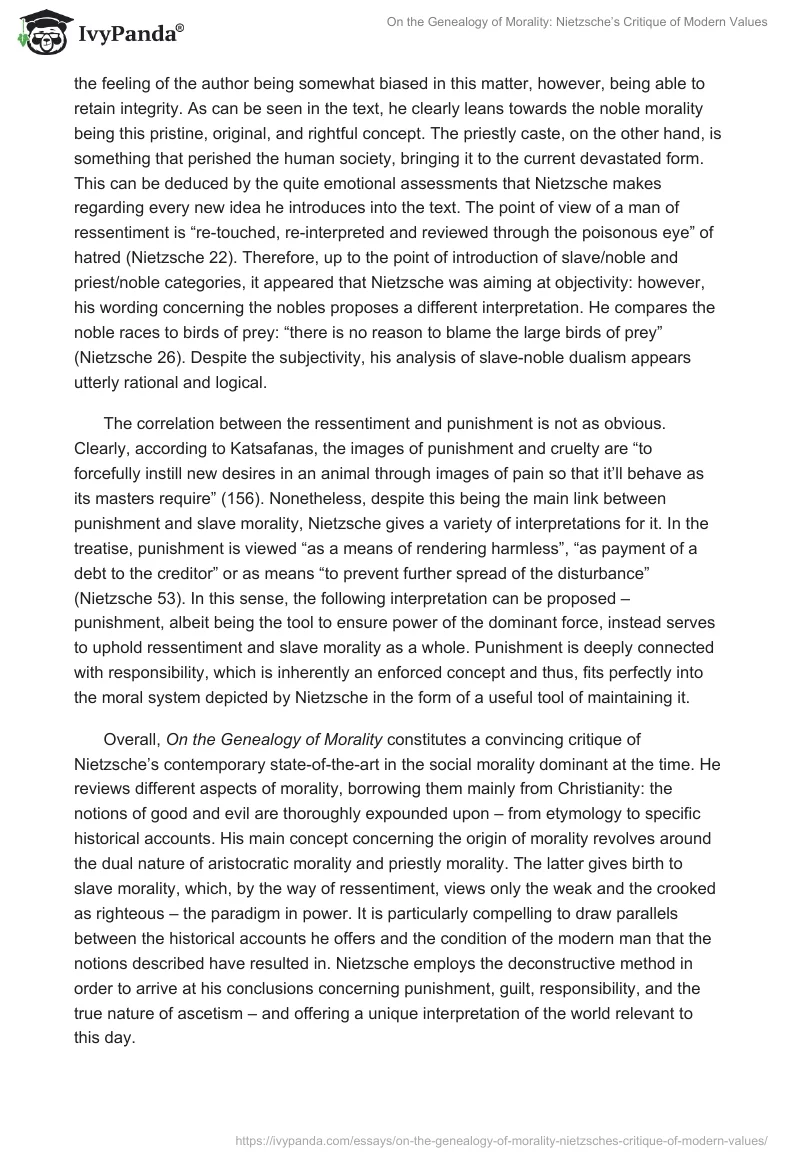 "On the Genealogy of Morality": Nietzsche’s Critique of Modern Values. Page 3