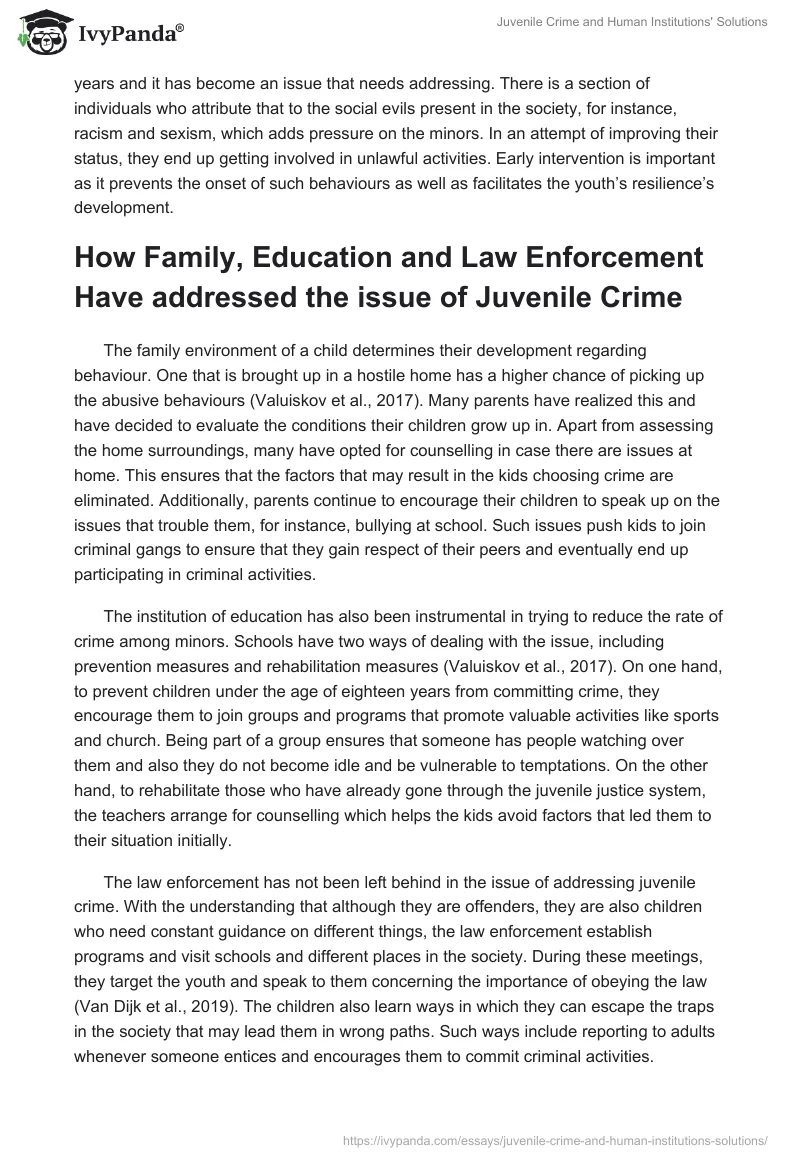 Juvenile Crime and Human Institutions' Solutions. Page 2