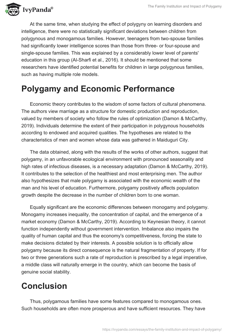 The Family Institution and Impact of Polygamy. Page 4