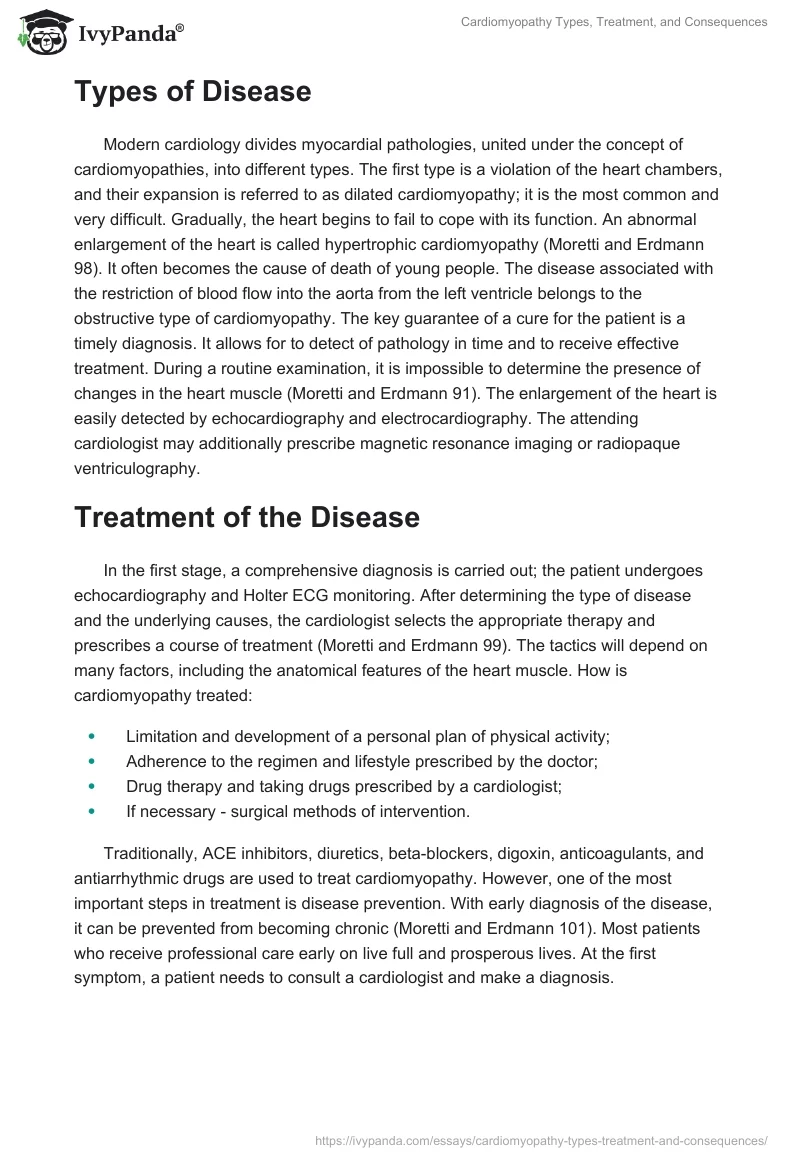Cardiomyopathy Types, Treatment, and Consequences. Page 2