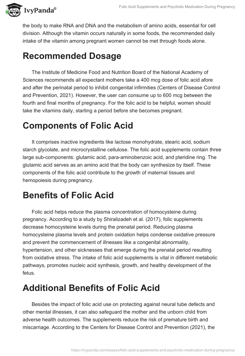 Folic Acid Supplements and Psychotic Medication During Pregnancy. Page 3
