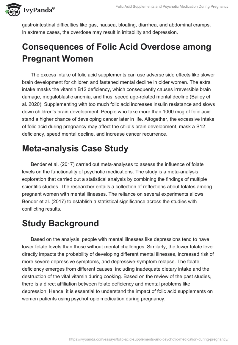 Folic Acid Supplements and Psychotic Medication During Pregnancy. Page 5