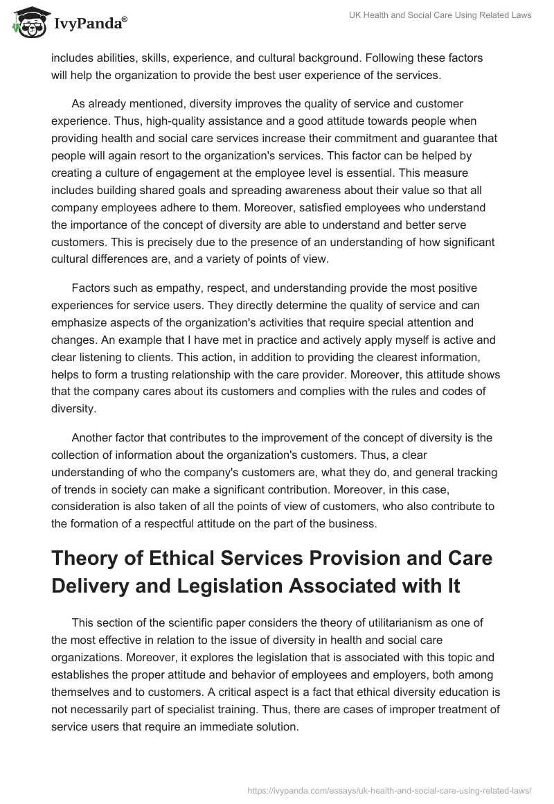UK Health and Social Care Using Related Laws. Page 2