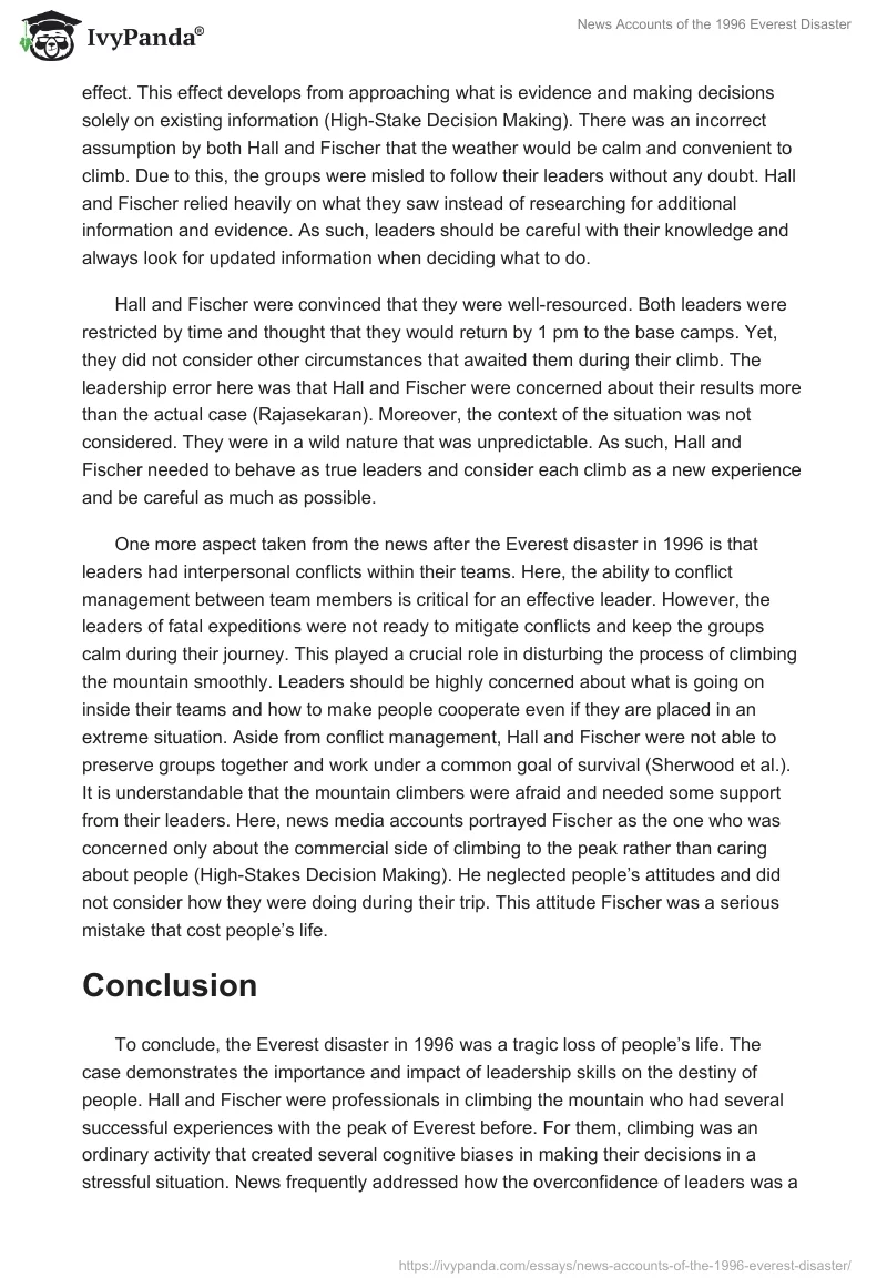 News Accounts of the 1996 Everest Disaster. Page 2