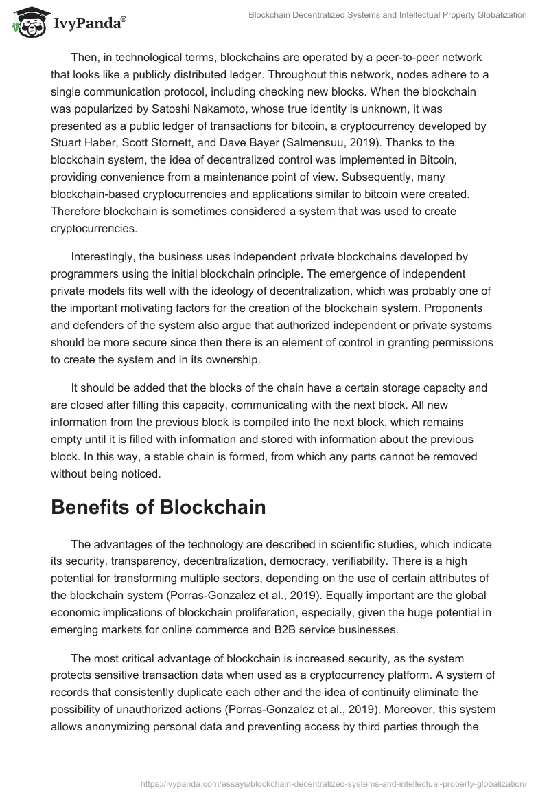 Blockchain Decentralized Systems and Intellectual Property Globalization. Page 2