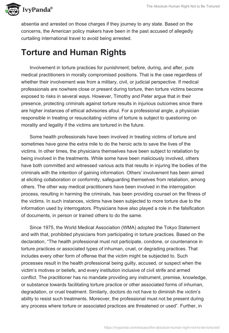 The Absolute Human Right Not to Be Tortured. Page 5