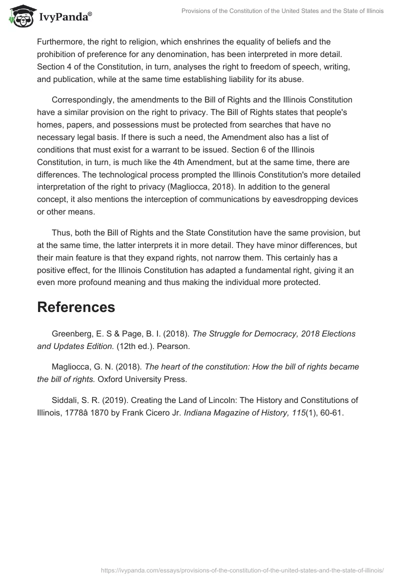 Provisions of the Constitution of the United States and the State of Illinois. Page 2