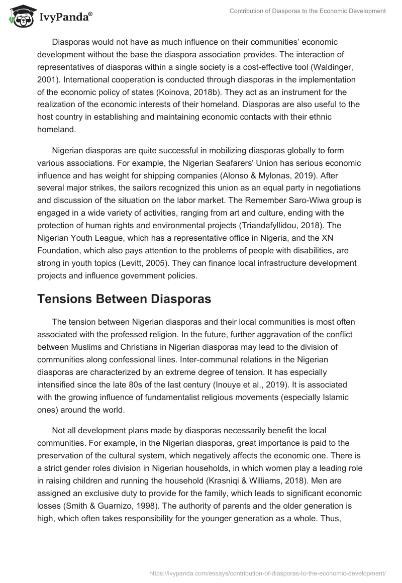 Contribution of Diasporas to the Economic Development. Page 5