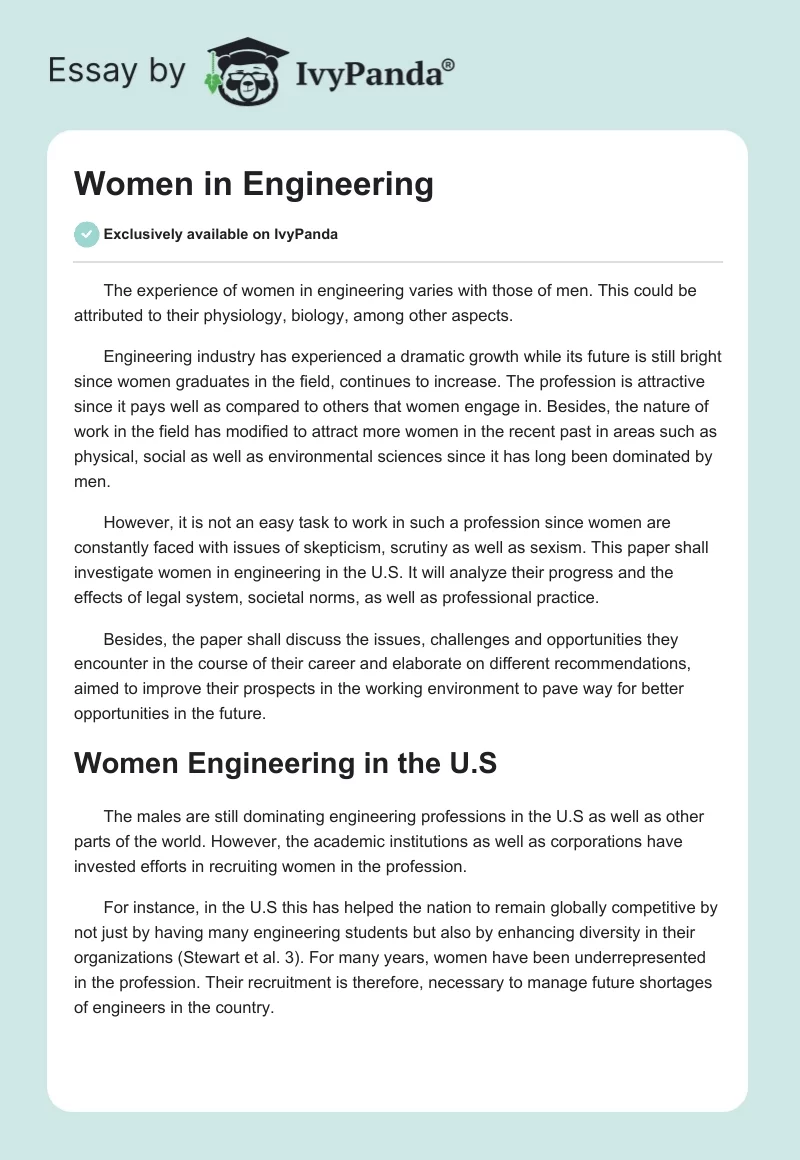 Women in Engineering. Page 1