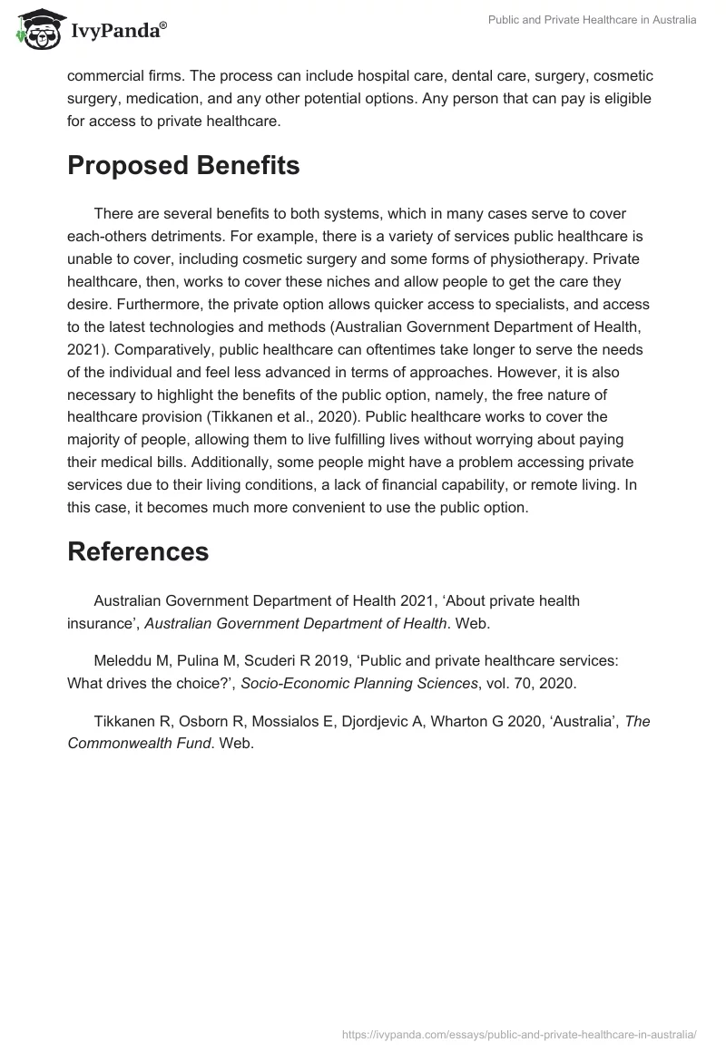 Public and Private Healthcare in Australia. Page 2
