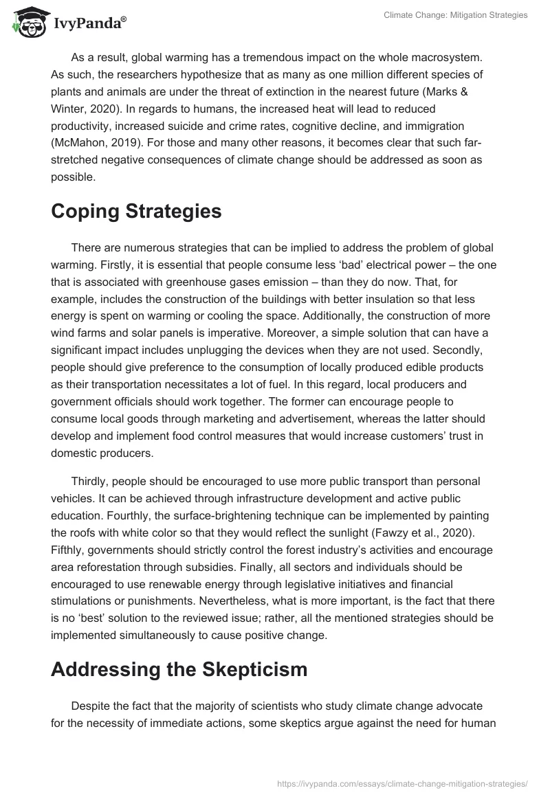 Climate Change: Mitigation Strategies. Page 2