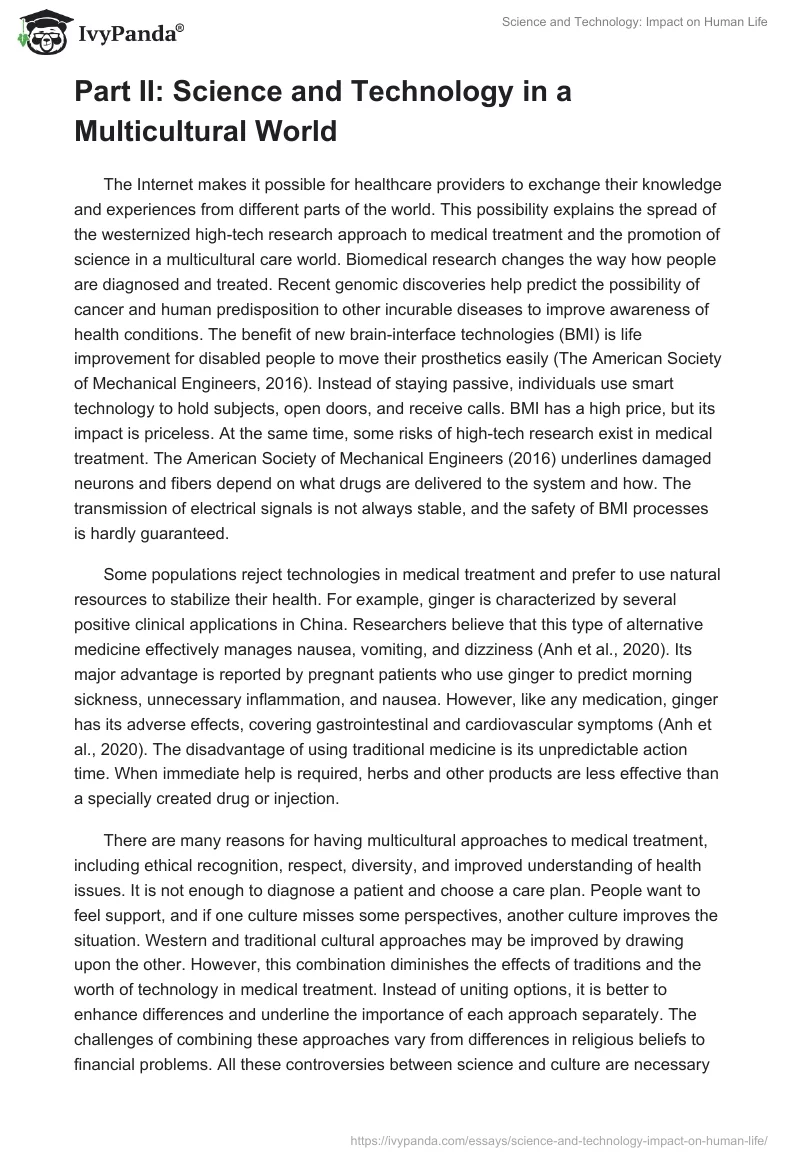 Science and Technology: Impact on Human Life. Page 3