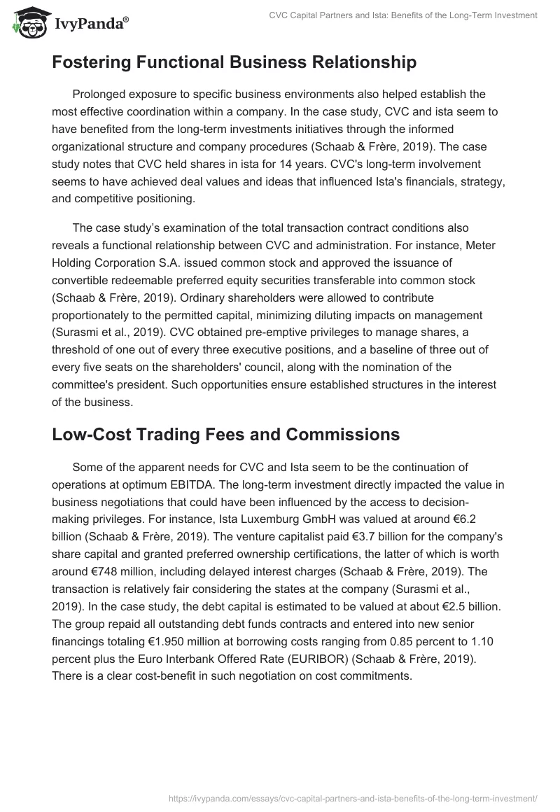 CVC Capital Partners and Ista: Benefits of the Long-Term Investment. Page 2