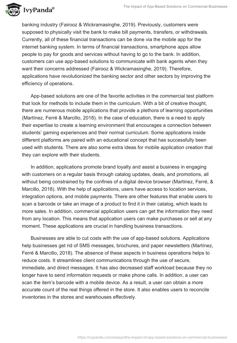 The Impact of App-Based Solutions on Commercial Businesses. Page 3