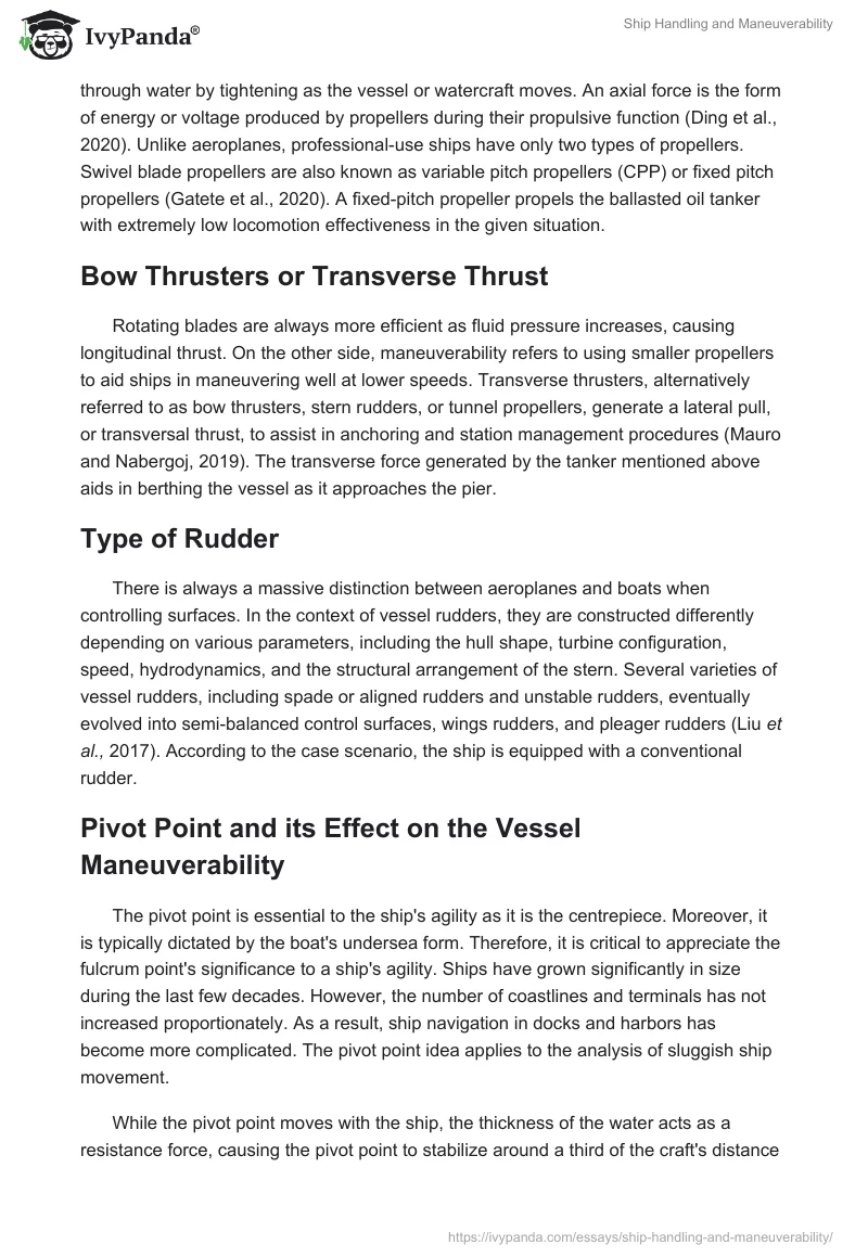 Ship Handling and Maneuverability. Page 3
