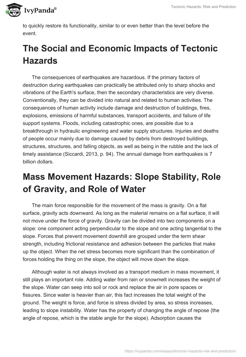 Tectonic Hazards: Risk and Prediction. Page 2