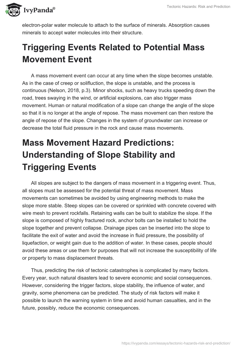 Tectonic Hazards: Risk and Prediction. Page 3