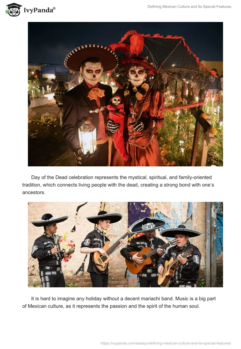 Defining Mexican Culture and Its Special Features. Page 2