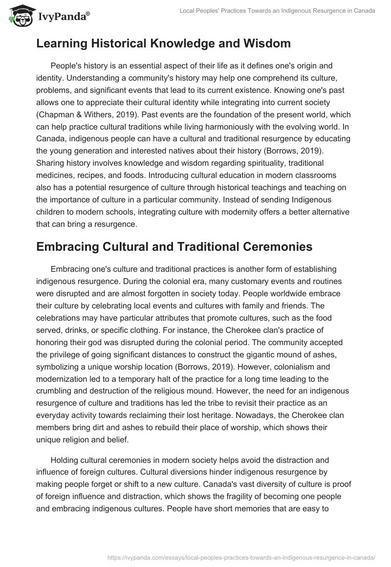 Local Peoples' Practices Towards an Indigenous Resurgence in Canada. Page 4