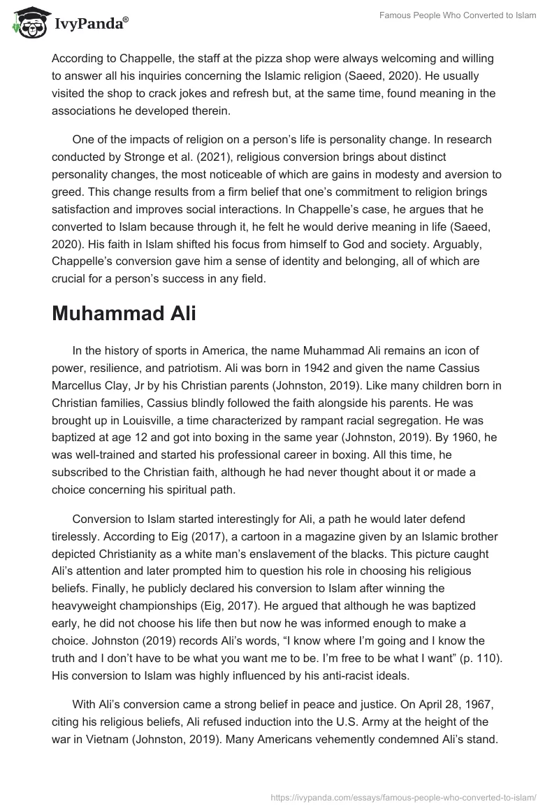 Famous People Who Converted to Islam. Page 2