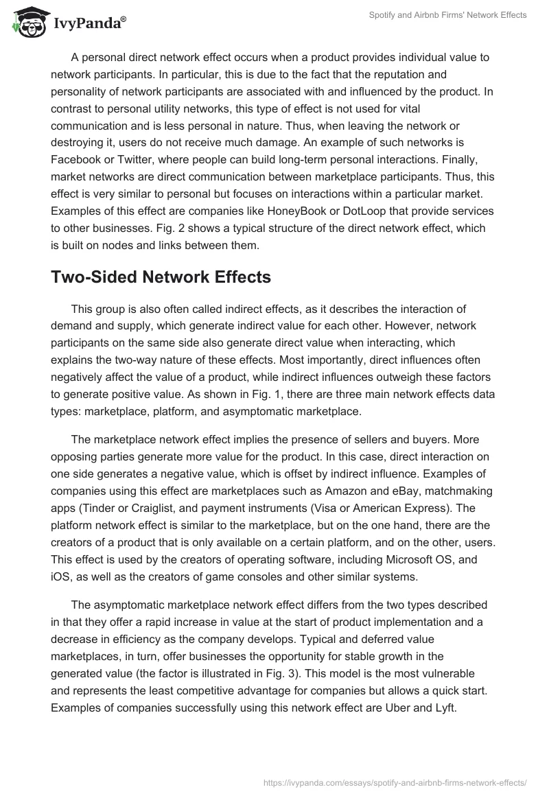 Spotify and Airbnb Firms' Network Effects. Page 4