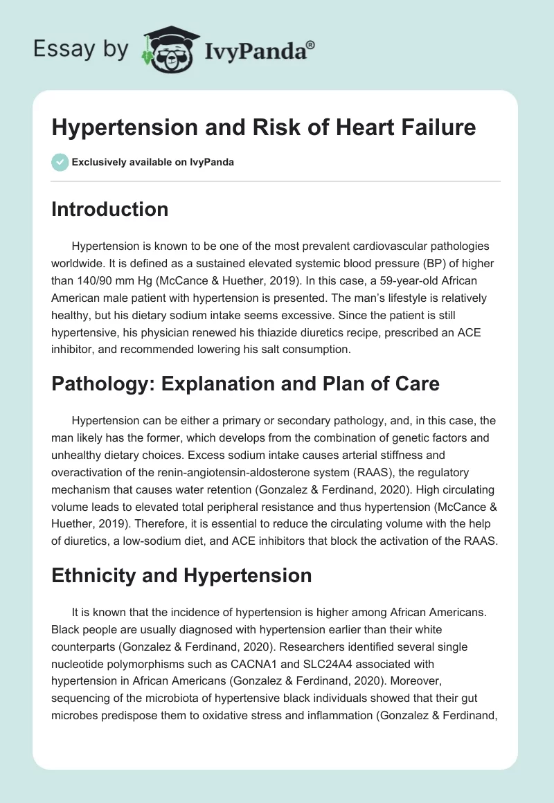 Hypertension and Risk of Heart Failure. Page 1