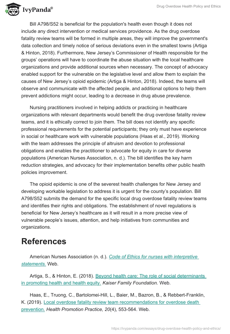 Drug Overdose Health Policy and Ethics. Page 2