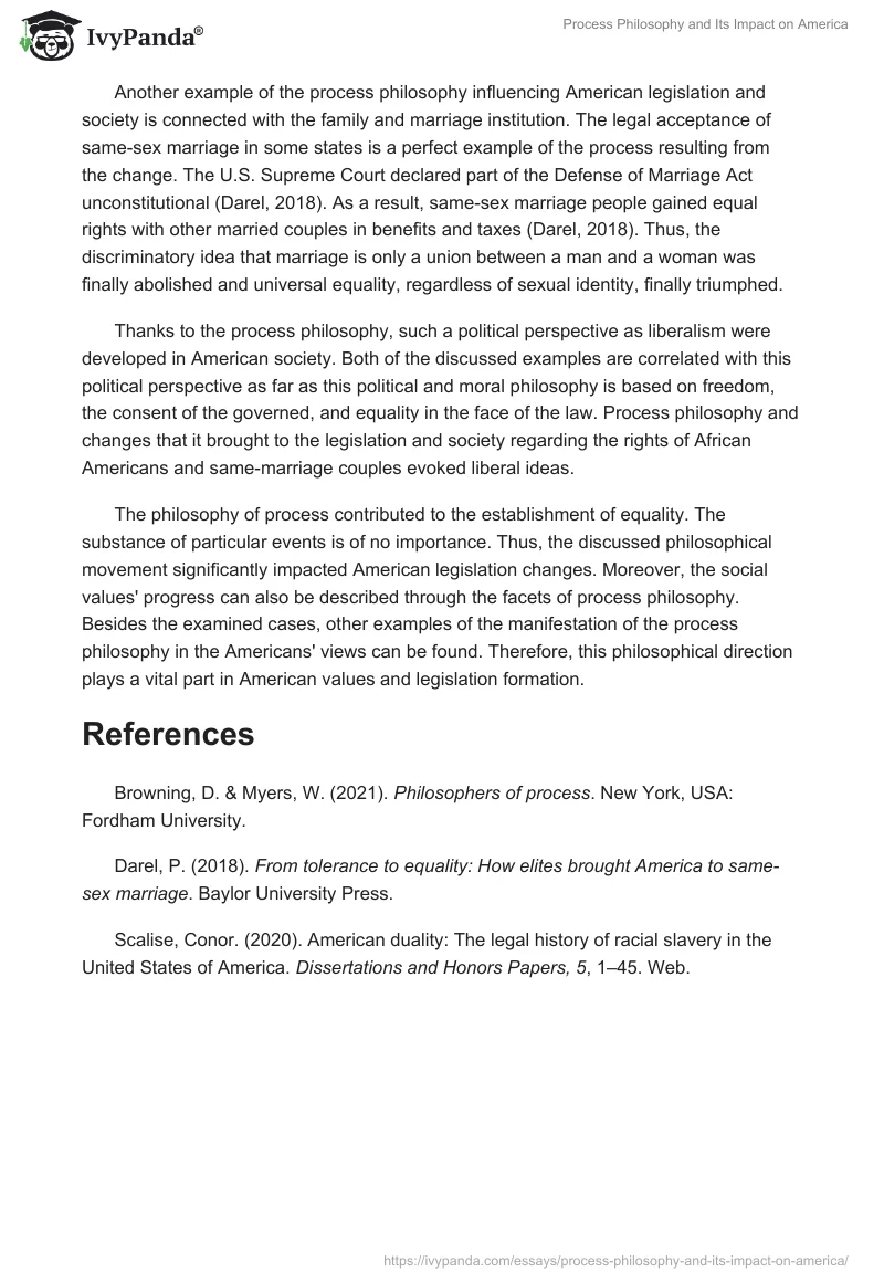 Process Philosophy and Its Impact on America. Page 2