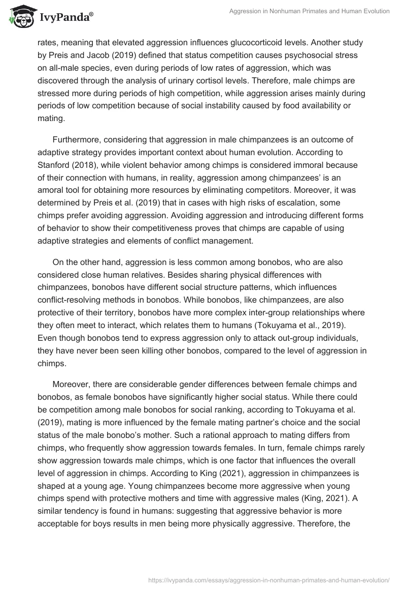 Aggression in Nonhuman Primates and Human Evolution. Page 2