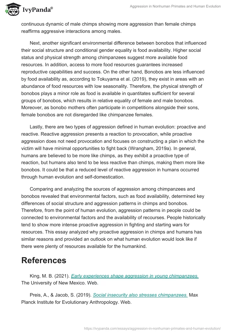 Aggression in Nonhuman Primates and Human Evolution. Page 3