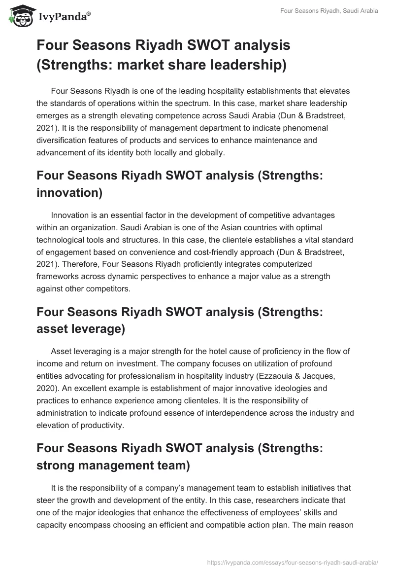Four Seasons Riyadh, Saudi Arabia. Page 5