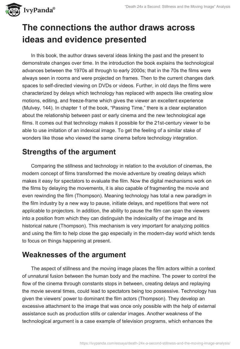 “Death 24x a Second: Stillness and the Moving Image” Analysis. Page 3