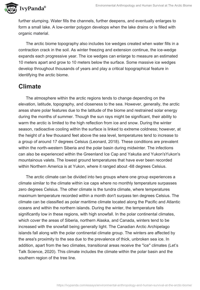 Environmental Anthropology and Human Survival at The Arctic Biome. Page 3
