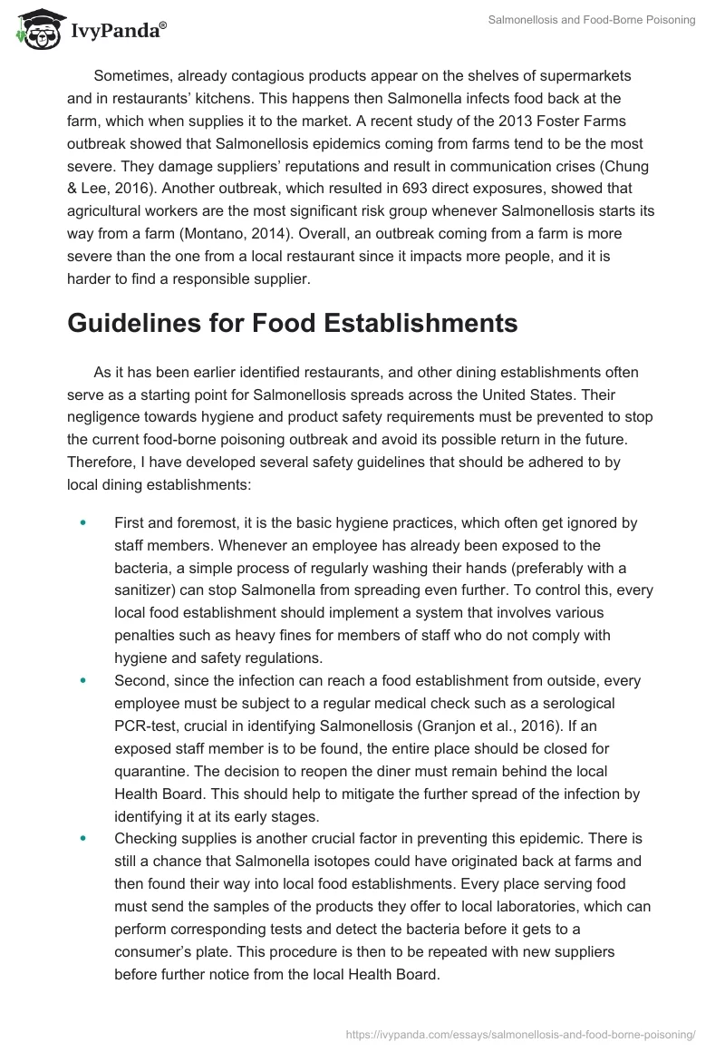Salmonellosis and Food-Borne Poisoning. Page 2