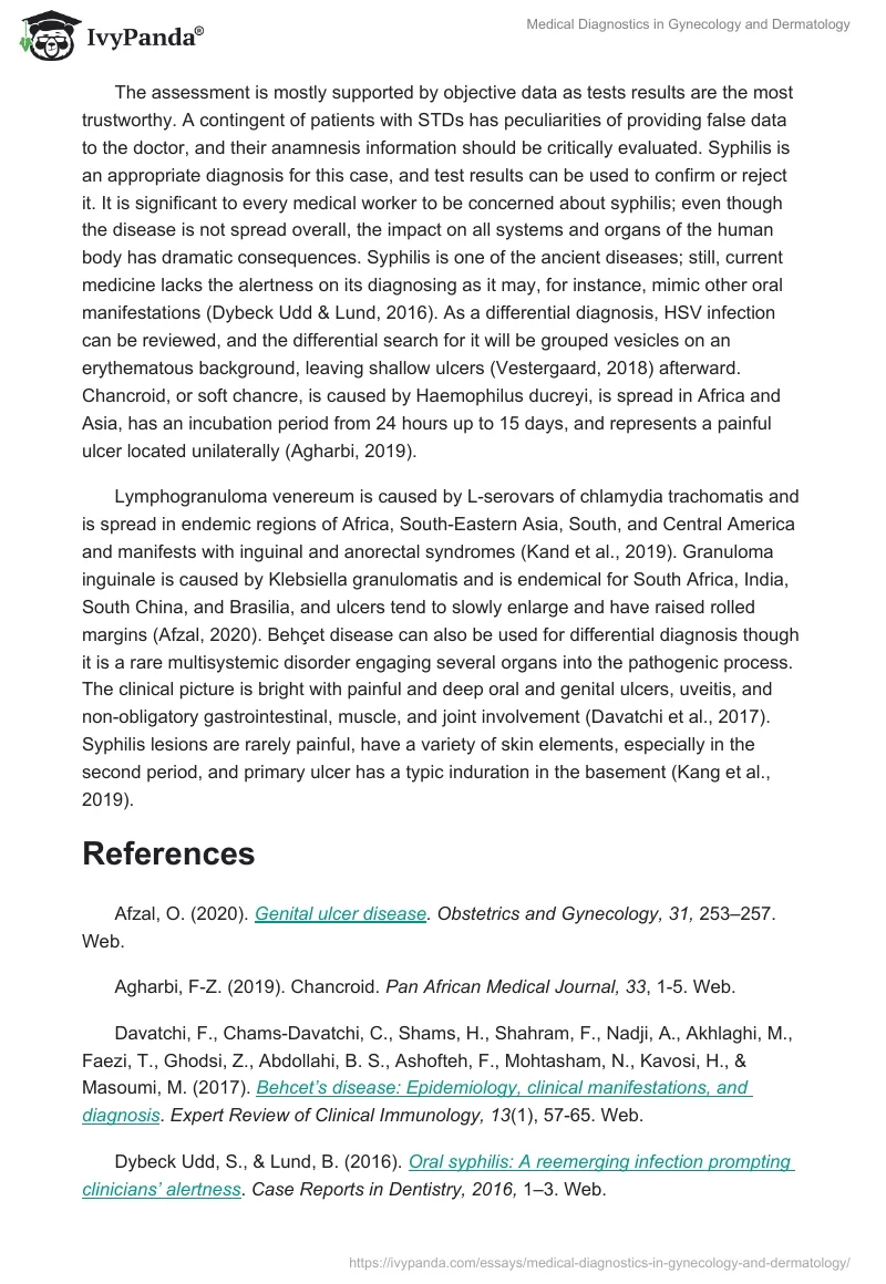 Medical Diagnostics in Gynecology and Dermatology. Page 2