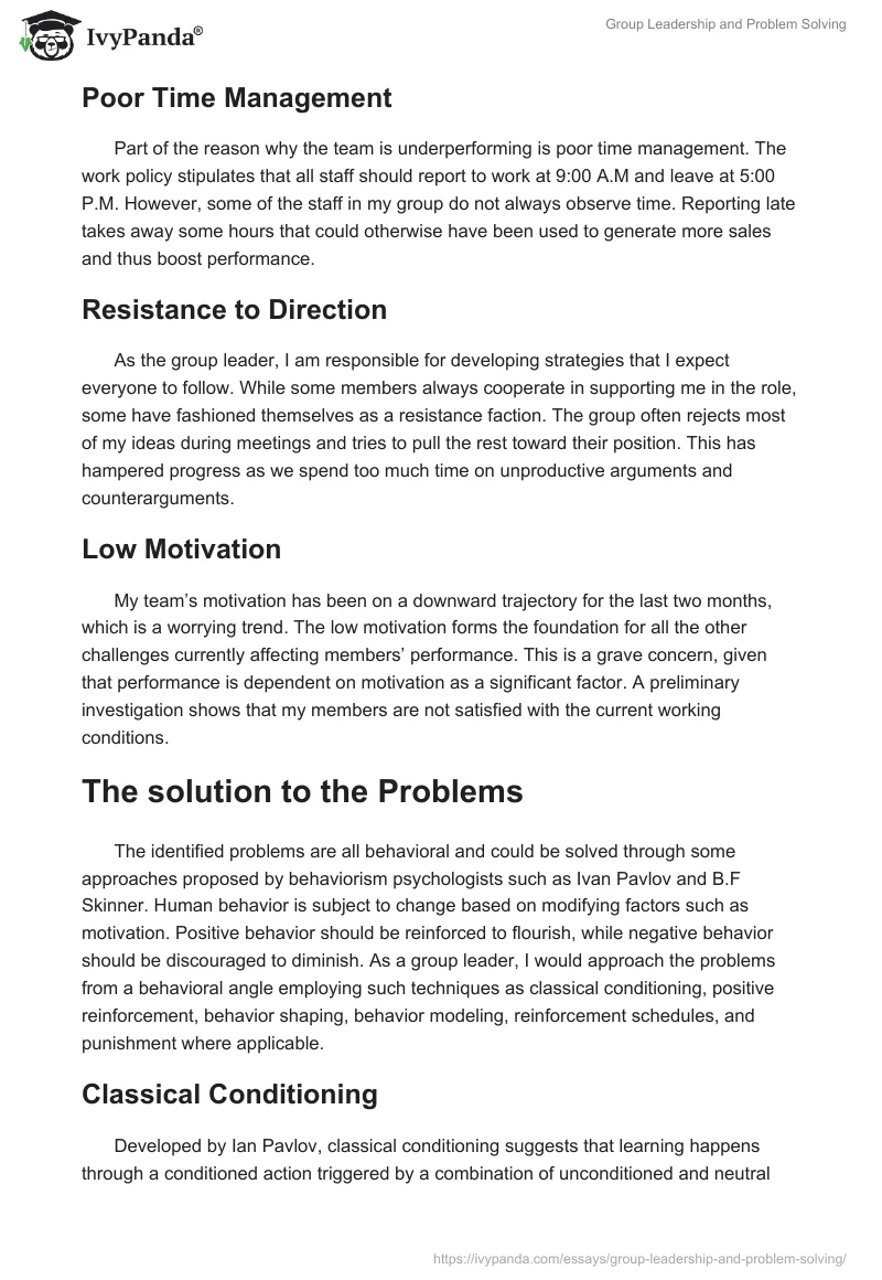 Group Leadership and Problem Solving. Page 2