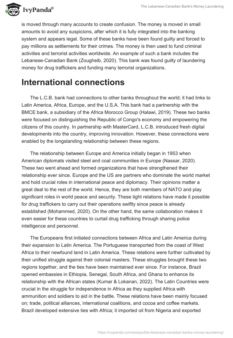 The Lebanese-Canadian Bank's Money Laundering. Page 2