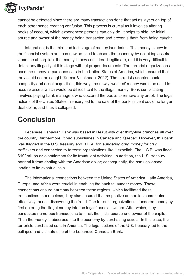 The Lebanese-Canadian Bank's Money Laundering. Page 4