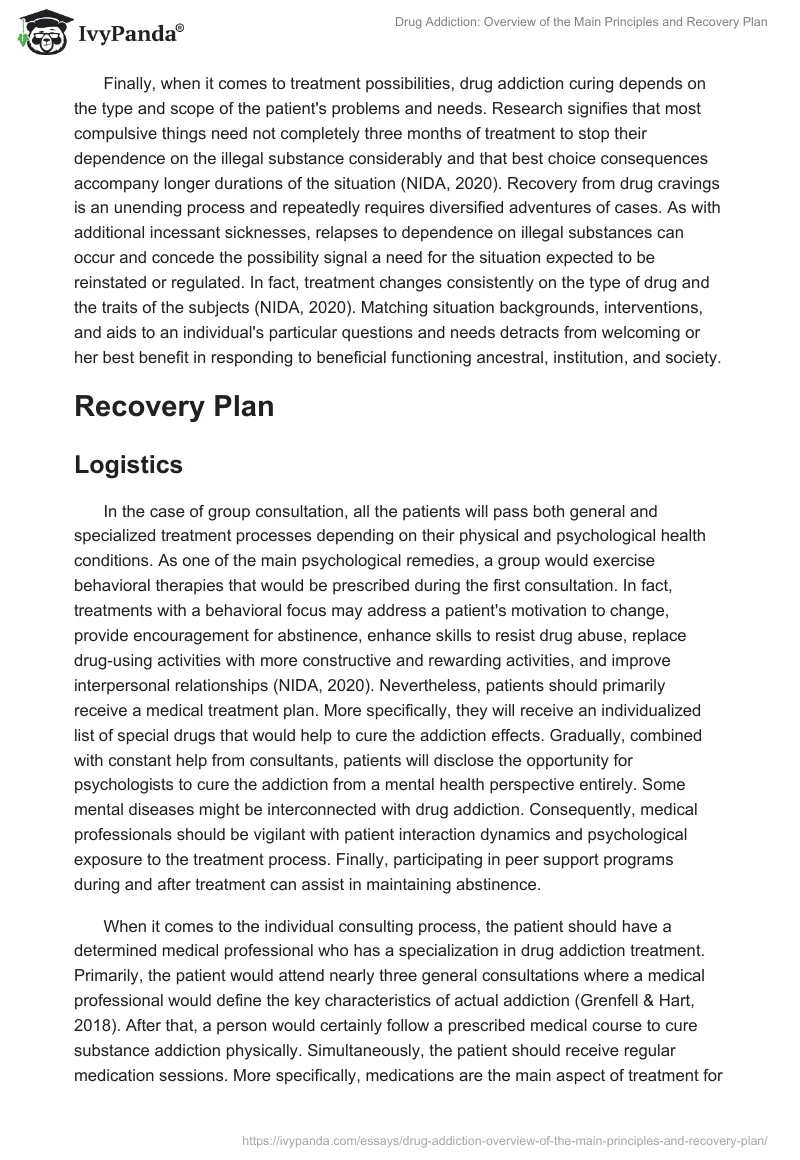 Drug Addiction: Overview of the Main Principles and Recovery Plan. Page 3