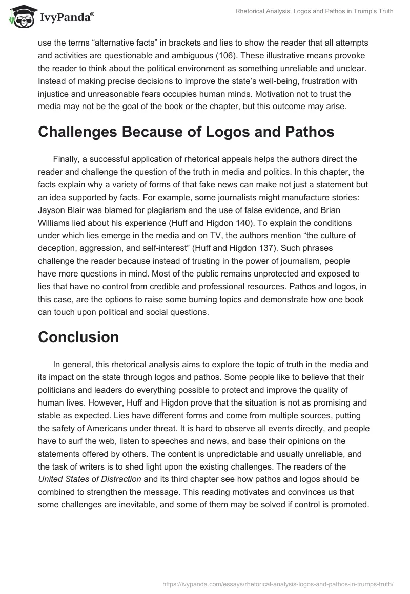 Rhetorical Analysis: Logos and Pathos in Trump’s Truth. Page 4
