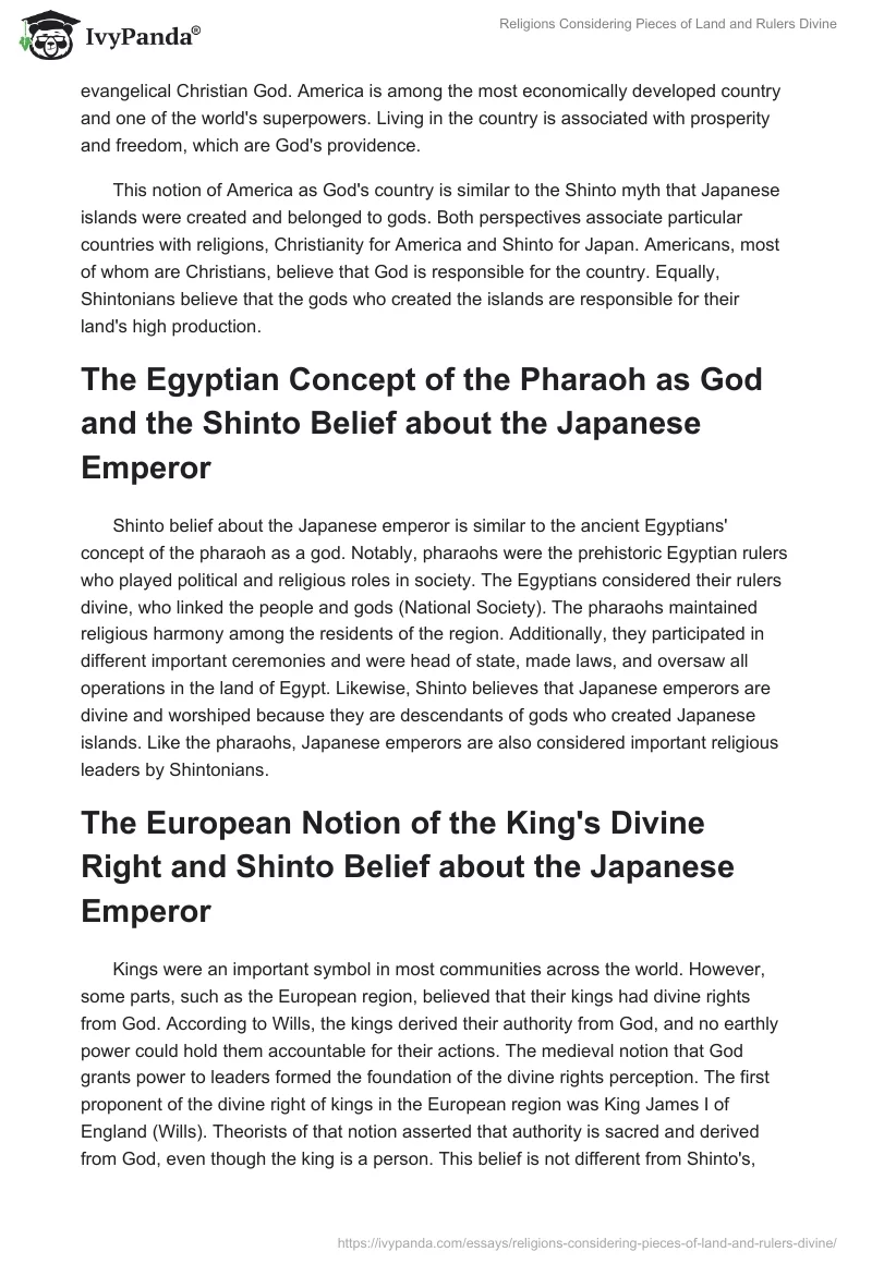 Religions Considering Pieces of Land and Rulers Divine. Page 3