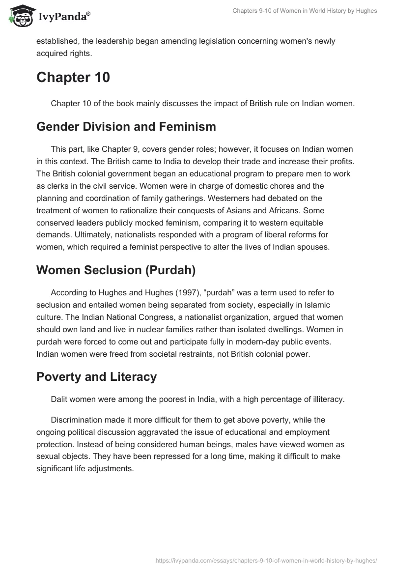 Chapters 9-10 of Women in World History by Hughes. Page 2