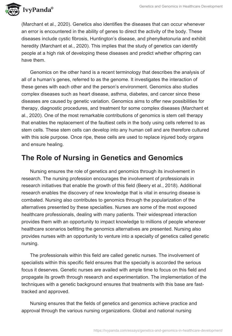 Genetics and Genomics in Healthcare Development. Page 2