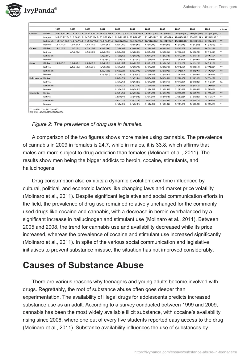 Substance Abuse in Teenagers. Page 2