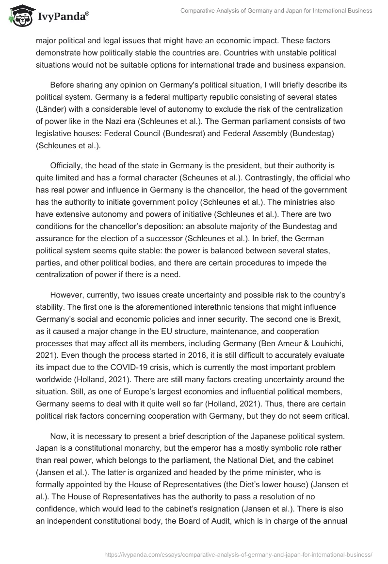 Comparative Analysis of Germany and Japan for International Business. Page 3
