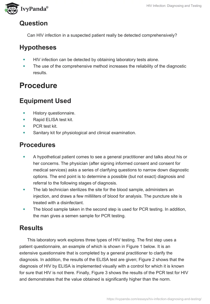 HIV Infection: Diagnosing and Testing. Page 2