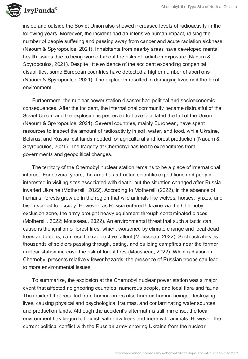Chornobyl, the Type-Site of Nuclear Disaster. Page 2