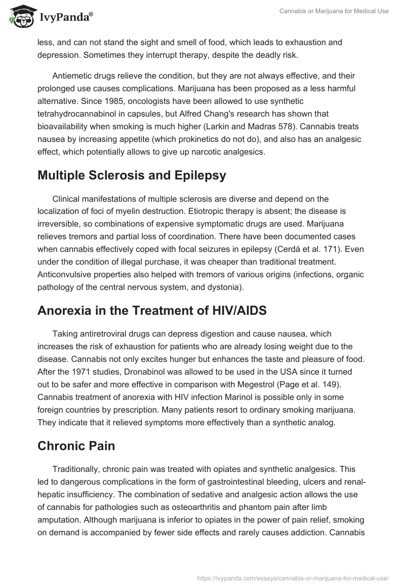 Cannabis or Marijuana for Medical Use. Page 4