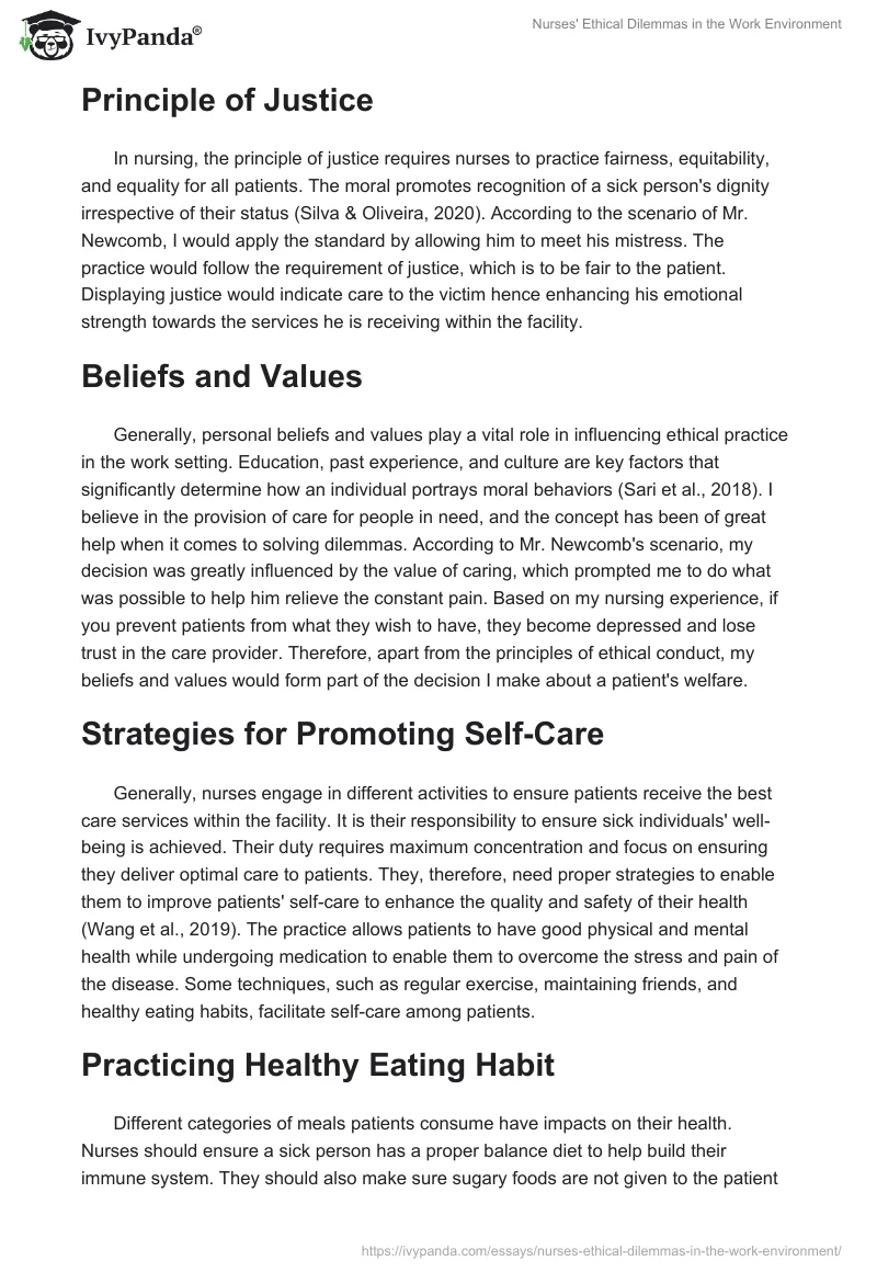Nurses' Ethical Dilemmas in the Work Environment. Page 3