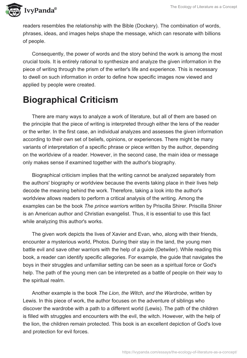 The Ecology of Literature as a Concept. Page 2
